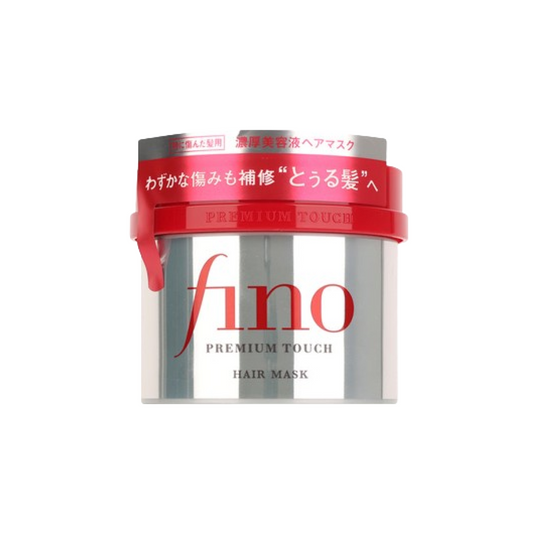 Fino Premium Touch Hair Mask silver and red jar for deep hair repair
